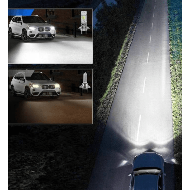 Auto si Moto - Electrice auto - Iluminare si semnalizare - Becuri auto - Set 2 becuri led H7 FQ5 lumina alba 6500k 12000 Lumeni cu ventilator RU - Infinity.ro