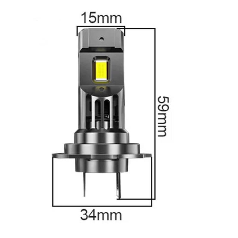 Auto si Moto - Electrice auto - Iluminare si semnalizare - Becuri auto - Set 2 becuri led H7 FQ5 lumina alba 6500k 12000 Lumeni cu ventilator RU - Infinity.ro