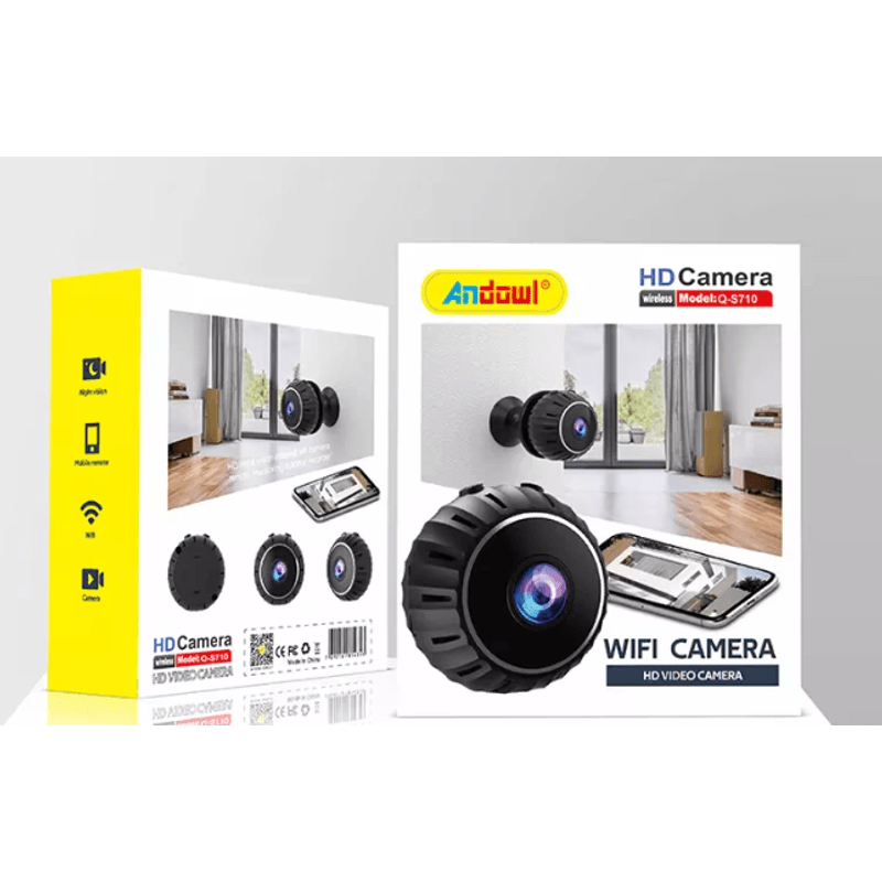 Casa si Gradina - Electrice - Smart Home - Camere de supraveghere - Camera de supraveghere ROTUNDA model Andowl Q S710 WiFi 1080p Full HD rotatie 360 grade Night Vision - Infinity.ro