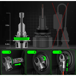 Auto si Moto - Electrice auto - Iluminare si semnalizare - Becuri auto - Set 2 becuri LED F11 H4 de 12000 lm 12 V putere 100W - Infinity.ro