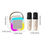 TV, Audio-Video si Foto - Accesorii TV si audio - Microfoane - Set 2 Microfoane Karaoke cu boxa portabila K12 - Infinity.ro