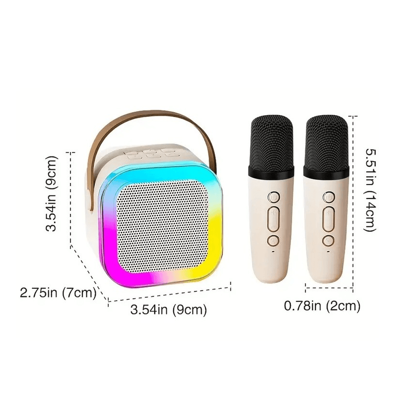 TV, Audio-Video si Foto - Accesorii TV si audio - Microfoane - Set 2 Microfoane Karaoke cu boxa portabila K12 - Infinity.ro