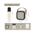 TV, Audio-Video si Foto - Accesorii TV si audio - Microfoane - Set 2 Microfoane Karaoke cu boxa portabila K12 - Infinity.ro