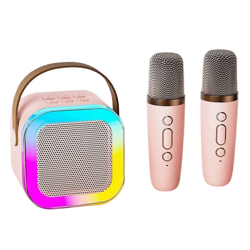 TV, Audio-Video si Foto - Accesorii TV si audio - Microfoane - Set 2 Microfoane Karaoke cu boxa portabila K12 - Infinity.ro