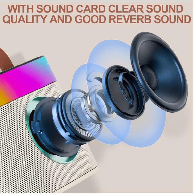 TV, Audio-Video si Foto - Accesorii TV si audio - Microfoane - Set 2 Microfoane Karaoke cu boxa portabila K12 - Infinity.ro