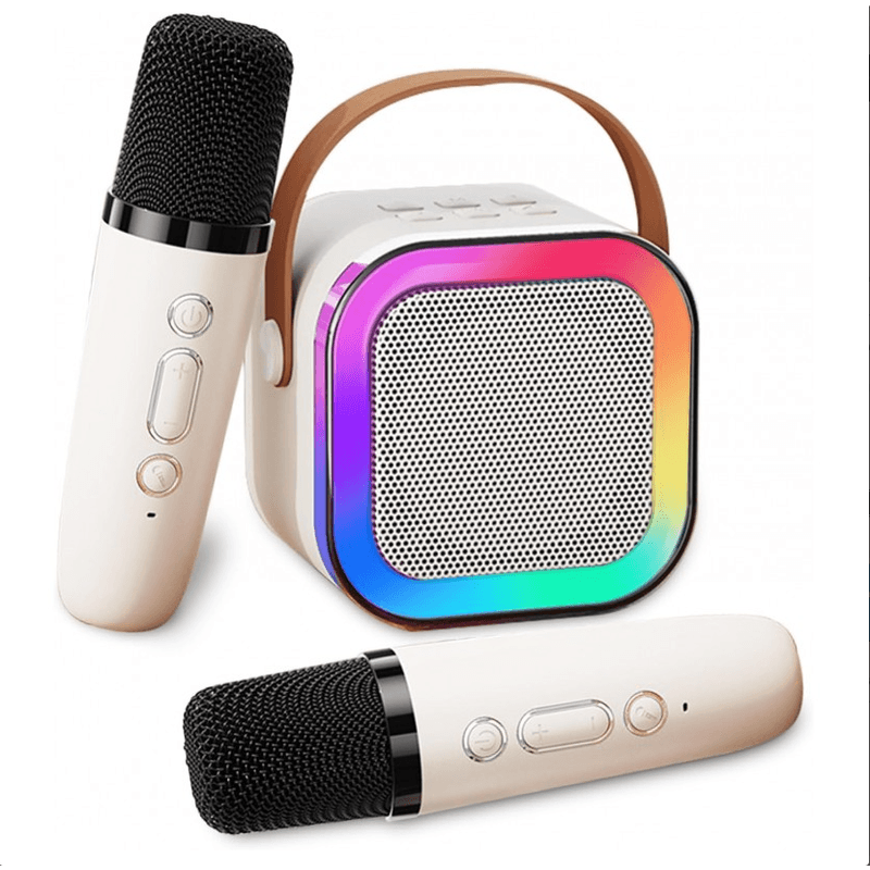 TV, Audio-Video si Foto - Accesorii TV si audio - Microfoane - Set 2 Microfoane Karaoke cu boxa portabila K12 - Infinity.ro