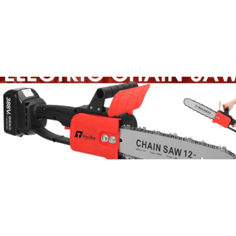 Casa si Gradina - Constructii - Scule electrice si accesorii - Fierastraie electrice - Drujba Electrica / Motofierastrau 1200W cu Lamela 12 inch cu 2 Acumulatori 48V 4200 rpm - Infinity.ro