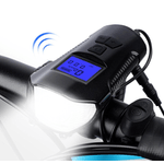 Casa si Gradina - Corpuri si surse de iluminat - Iluminat exterior - Lanterne - Lanterna de Bicicleta FY317 cu Claxon si Kilometraj DIGITAL - Infinity.ro