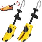 Casa si Gradina - Mobilier - Organizare si depozitare - Organizatoare pentru sertare si dulapuri - Set 2 sanuri pentru largit si alungit pantofi, din plastic, marime 44-46, galben - Infinity.ro