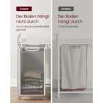 Market - Spalare si intretinere rufe - Uscatoare de rufe si accesorii - Cos de rufe, 2 compartimente, saci de rufe detasabili, raft, cadru metalic, 2x46L, 73x33x72 cm, alb - Infinity.ro
