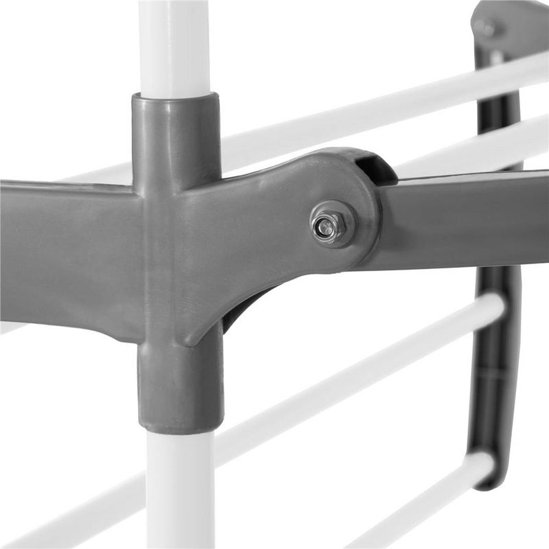 Market - Spalare si intretinere rufe - Uscatoare de rufe si accesorii - Uscator vertical pentru rufe, mobil si pliabil, cu doua umerase, 75x57x170cm, sarcina 20kg - Infinity.ro
