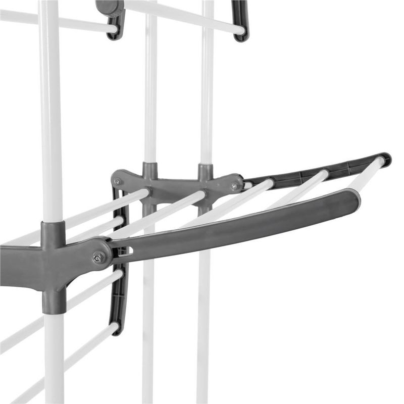 Market - Spalare si intretinere rufe - Uscatoare de rufe si accesorii - Uscator vertical pentru rufe, mobil si pliabil, cu doua umerase, 75x57x170cm, sarcina 20kg - Infinity.ro