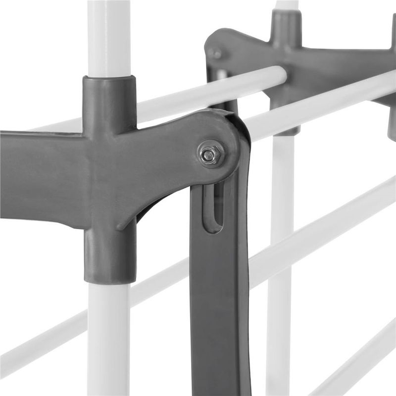 Market - Spalare si intretinere rufe - Uscatoare de rufe si accesorii - Uscator vertical pentru rufe, mobil si pliabil, cu doua umerase, 75x57x170cm, sarcina 20kg - Infinity.ro