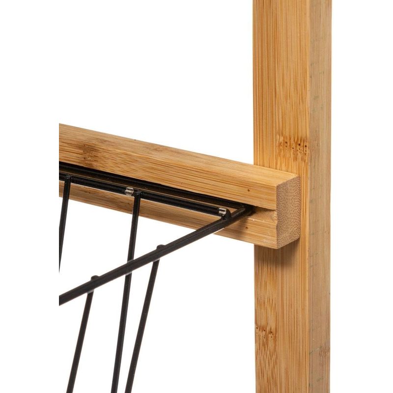 Casa si Gradina - Bucatarie si vesela - Ustensile bucatarie - Tavi servire - Carucior 5Five Blackwood cu 3 niveluri, bambus si MDF, 41x22x83 cm, natur si negru - Infinity.ro