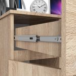Casa si Gradina - Mobilier - Mese si birouri - Birouri - Birou computer PIKSEL, cu sertar, dulap si raft pentru tastatura, stanga, 90x50x77 cm, stejar sonoma - Infinity.ro