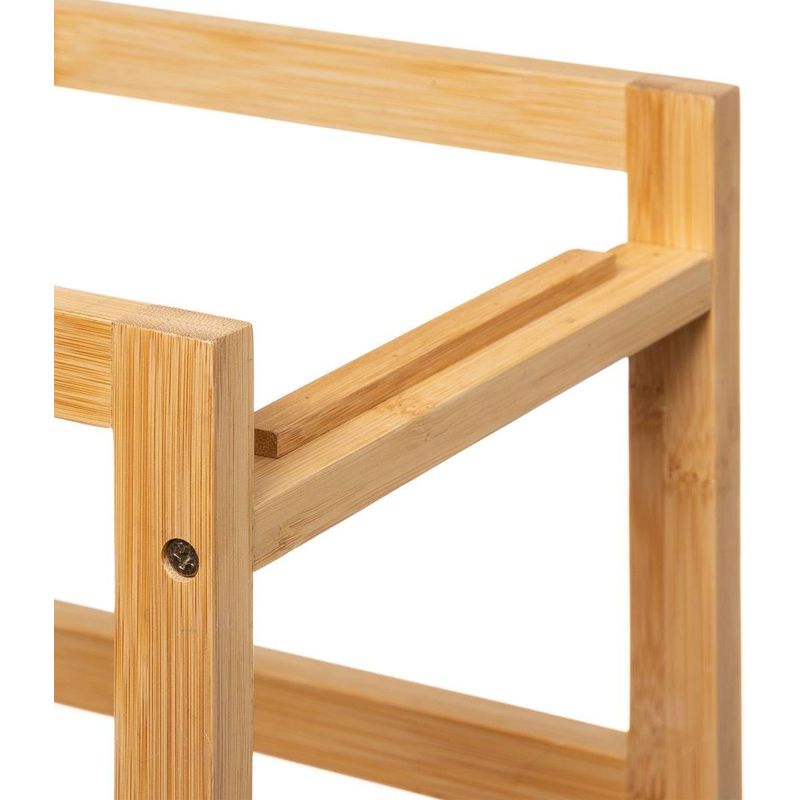 Casa si Gradina - Bucatarie si vesela - Ustensile bucatarie - Tavi servire - Carucior 5Five Blackwood cu 3 niveluri, bambus si MDF, 41x22x83 cm, natur si negru - Infinity.ro