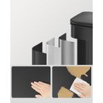 Casa si Gradina - Mobilier - Organizare si depozitare - Cosuri de gunoi - Cos de gunoi din otel, cu pedala si soft-close, saci gunoi inclusi, 40 litri, negru - Infinity.ro