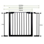 Petshop - Accesorii petshop - Jucarii animale - Jucarii educative - Poarta de siguranta Safety Gate pentru scari, ajustabila 97-103 cm, din otel, neagra - Infinity.ro