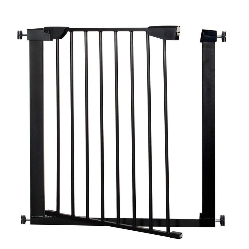 Petshop - Accesorii petshop - Jucarii animale - Jucarii educative - Poarta de siguranta Safety Gate pentru scari, ajustabila 97-103 cm, din otel, neagra - Infinity.ro
