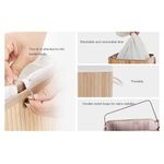 Market - Spalare si intretinere rufe - Uscatoare de rufe si accesorii - Cos de rufe din bambus, pliabil, cu captuseala detasabila lavabila, 72L, 40x30x60cm, natural - Infinity.ro