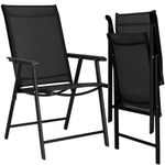 Casa si Gradina - Gradina si terasa - Mobilier exterior - Seturi mobila gradina - Scaun de gradina metalic, pliabil, 95x57x66cm, maxim 150kg, negru - Infinity.ro