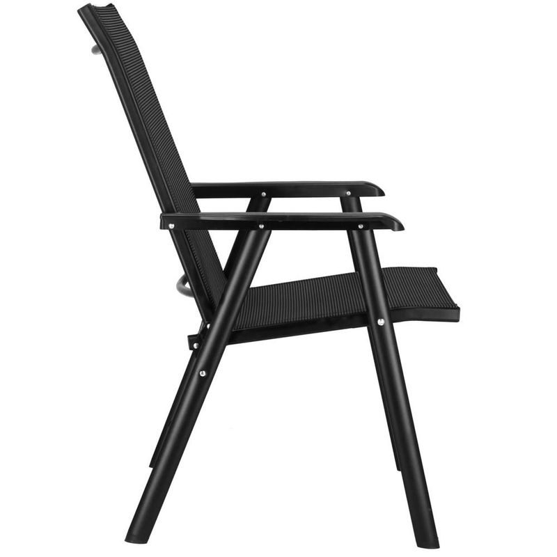 Casa si Gradina - Gradina si terasa - Mobilier exterior - Seturi mobila gradina - Scaun de gradina metalic, pliabil, 95x57x66cm, maxim 150kg, negru - Infinity.ro