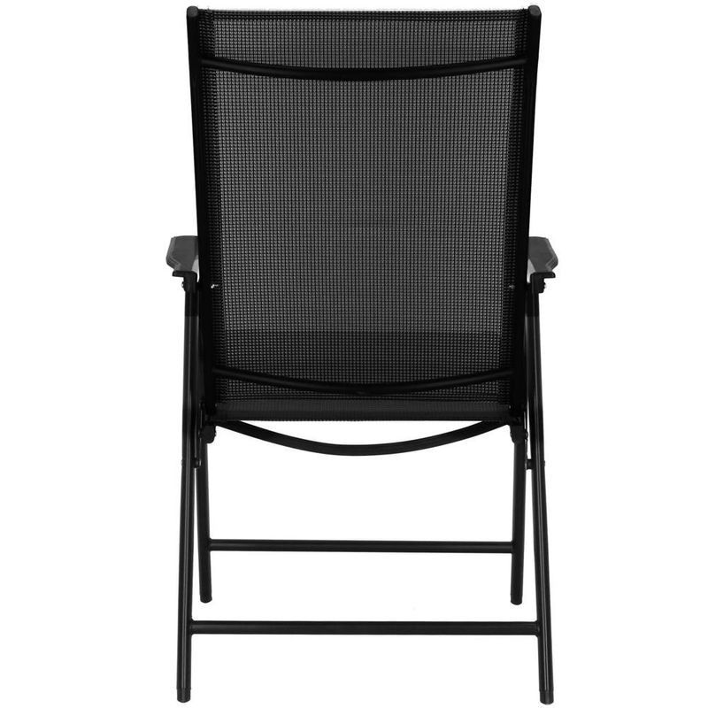 Casa si Gradina - Gradina si terasa - Mobilier exterior - Seturi mobila gradina - Scaun de gradina metalic, pliabil, 95x57x66cm, maxim 150kg, negru - Infinity.ro