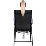 Casa si Gradina - Gradina si terasa - Mobilier exterior - Seturi mobila gradina - Scaun de gradina metalic, pliabil, 95x57x66cm, maxim 150kg, negru - Infinity.ro