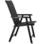 Casa si Gradina - Gradina si terasa - Mobilier exterior - Seturi mobila gradina - Scaun de gradina metalic, pliabil, 95x57x66cm, maxim 150kg, negru - Infinity.ro