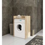 Casa si Gradina - Mobilier - Mobilier baie - Corpuri baie - Masca pentru masina de spalat cu polita, PAL laminat, 64x50x98 cm, stejar sonoma - Infinity.ro