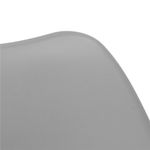 Casa si Gradina - Mobilier - Scaune si fotolii - Scaune - Set 4 scaune dining Verdhe pentru bucatarie cu perna tapitata cu piele ecologica, 44x82cm, gri - Infinity.ro