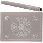 Casa si Gradina - Bucatarie si vesela - Ustensile bucatarie - Forme prajituri - Plansa din silicon alimentar de framantat aluat, rezistenta la temperaturi ridicate, 65x45cm, gri - Infinity.ro