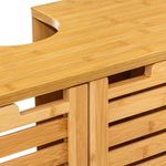 Casa si Gradina - Sanitare - Suporturi si accesorii baie - Accesorii baie - Dulap baie 5Five Sicela pentru lavoar, cu usi si rafturi, bambus si MDF, 60x28x80 cm, natur - Infinity.ro