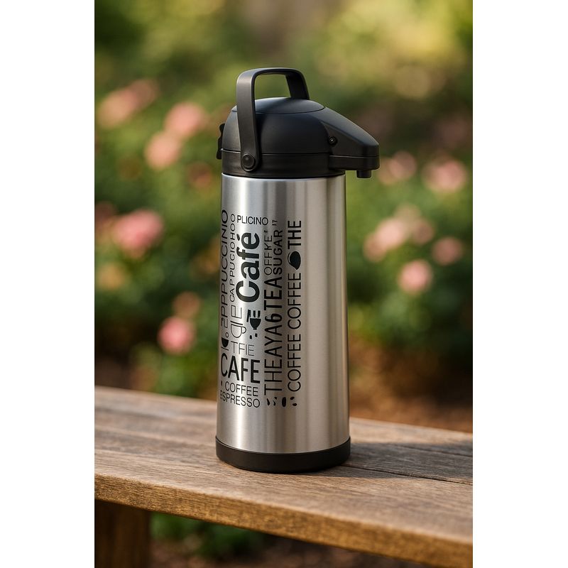 Casa si Gradina - Mobilier - Seturi de mobilier - Seturi bucatarie - Termos bauturi 5Five Neta, inox, 1.8 litri, 17x13x36 cm, argintiu - Infinity.ro