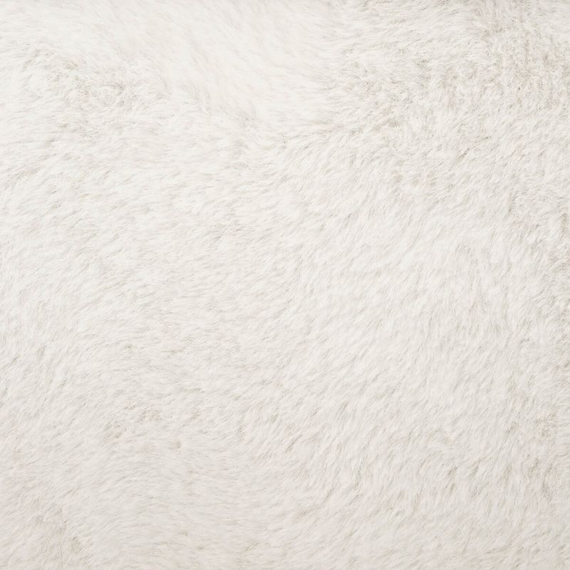 Casa si Gradina - Mobilier - Scaune si fotolii - Fotolii - Taburet pliabil Atmosphera Ezzio cu spatiu depozitare, 38x38x38 cm, blana artificiala, alb - Infinity.ro