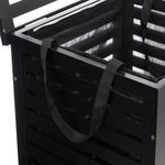 Casa si Gradina - Mobilier - Mobilier baie - Corpuri baie - Cos rufe 5Five Sicela din lemn MDF, capacitate 65 litri, 40x40x58 cm, negru - Infinity.ro