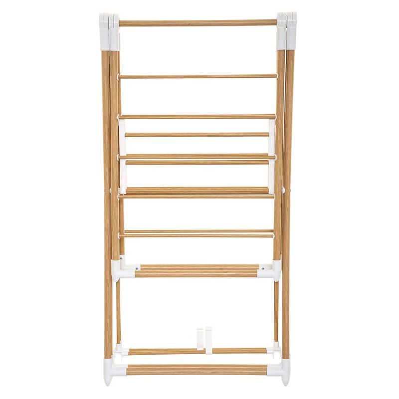 Casa si Gradina - Sanitare - Suporturi si accesorii baie - Accesorii baie - Uscator rufe 5Five Bara cu aripi laterale, efect lemn, ABS si spuma PVC, 138x51x90 cm, maro - Infinity.ro