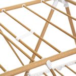 Casa si Gradina - Sanitare - Suporturi si accesorii baie - Accesorii baie - Uscator rufe 5Five Bara cu aripi laterale, efect lemn, ABS si spuma PVC, 138x51x90 cm, maro - Infinity.ro