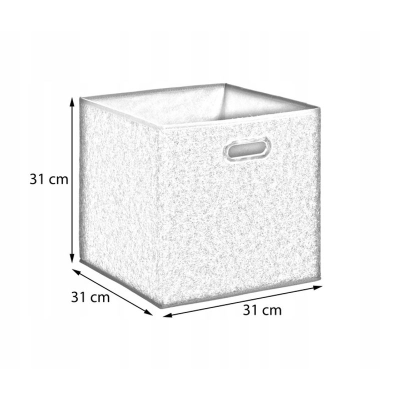 Casa si Gradina - Mobilier - Organizare si depozitare - Organizatoare pentru sertare si dulapuri - Cutie depozitare 5Five din lemn MDF, pentru raft, 30x30x30 cm, alb - Infinity.ro