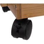 Casa si Gradina - Mobilier - Mobilier baie - Corpuri baie - Etajera 5Five pentru spatii inguste, pe roti, 3 niveluri, bambus, 33x18x89 cm, natur - Infinity.ro