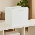 Casa si Gradina - Mobilier - Organizare si depozitare - Organizatoare pentru sertare si dulapuri - Cutie depozitare 5Five din lemn MDF, pentru raft, 30x30x30 cm, alb - Infinity.ro