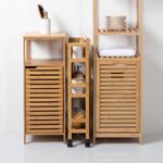 Casa si Gradina - Mobilier - Mobilier baie - Corpuri baie - Etajera mobila cu 3 niveluri 5Five Bambou, din bambus, 36x15x74 cm, bej - Infinity.ro