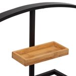 Casa si Gradina - Mobilier - Organizare si depozitare - Umerase si valeti - Suport haine valet 5Five Bamboo din otel si bambus, 44x22x114 cm, negru - Infinity.ro