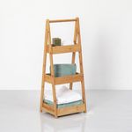 Casa si Gradina - Mobilier - Mobilier baie - Corpuri baie - Etajera 5Five Green Harmony 3 niveluri, din bambus, 30x25x78 cm, maro natur - Infinity.ro