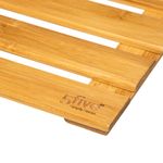 Casa si Gradina - Sanitare - Suporturi si accesorii baie - Accesorii baie - Gratar pentru dus 5Five Ilyan, din bambus, antiderapant, 68x50 cm, natur - Infinity.ro