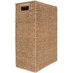 Market - Spalare si intretinere rufe - Uscatoare de rufe si accesorii - Cos rufe 5Five din trestie impletita, cadru metalic, 40 litri, 37x22x55 cm, maro - Infinity.ro