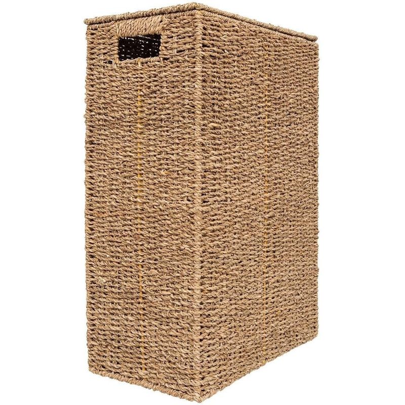 Market - Spalare si intretinere rufe - Uscatoare de rufe si accesorii - Cos rufe 5Five din trestie impletita, cadru metalic, 40 litri, 37x22x55 cm, maro - Infinity.ro