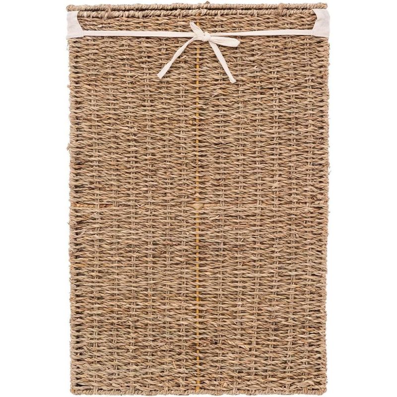 Market - Spalare si intretinere rufe - Uscatoare de rufe si accesorii - Cos rufe 5Five din trestie impletita, cadru metalic, 40 litri, 37x22x55 cm, maro - Infinity.ro