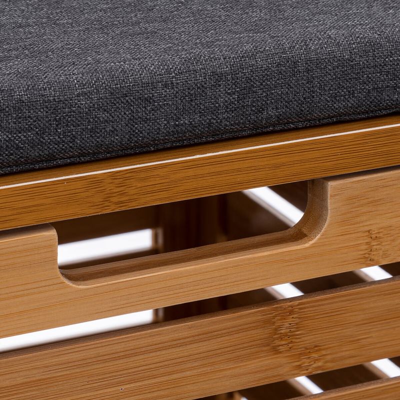 Casa si Gradina - Mobilier - Mobilier baie - Corpuri baie - Taburet multifunctional 5Five Sicela, spatiu depozitare, bambus, 35x35x49 cm, bej - Infinity.ro