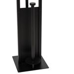 Casa si Gradina - Sanitare - Suporturi si accesorii baie - Accesorii baie - Suport hartie igienica 5Five Glass cu rezerva si perie, otel, 28x18x62 cm, negru - Infinity.ro